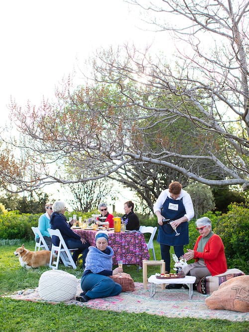 Luxury garden picnic