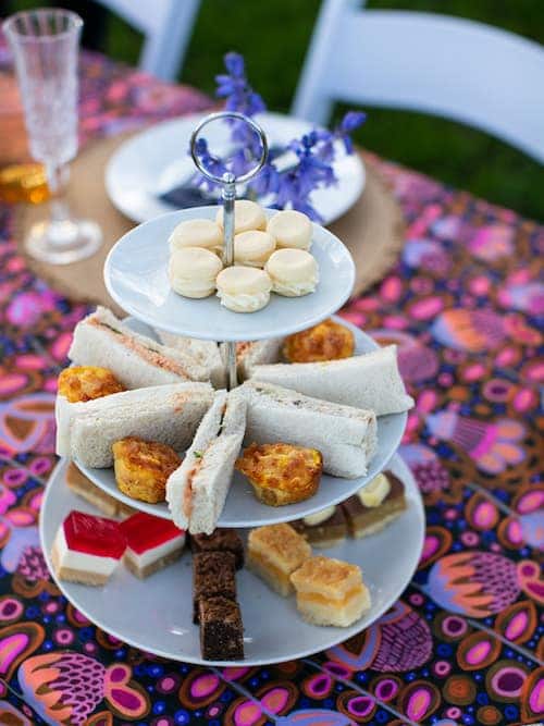 Luxury picnic high tea setting