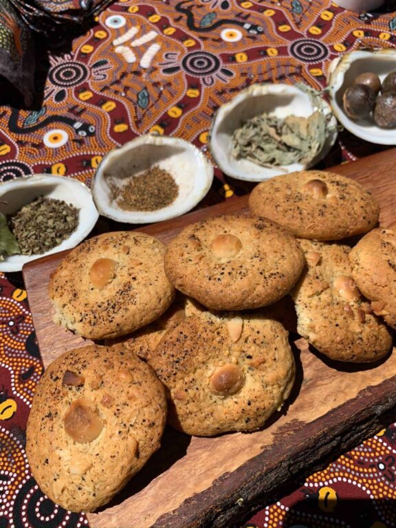macadamia nut biscuits with indigenous herbs